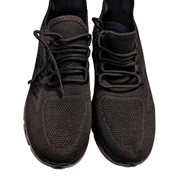 BM Collection Women's Black Mesh Comfort Lace Up Sneakers Size 8 New w/out Box - Picture 6 of 7